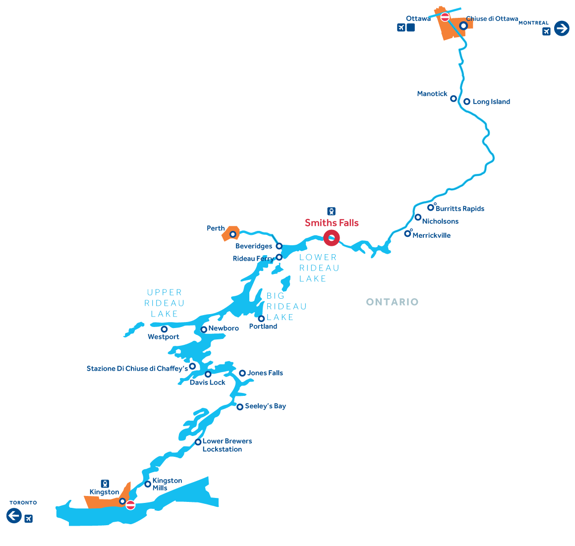 Mappa: Canale Rideau