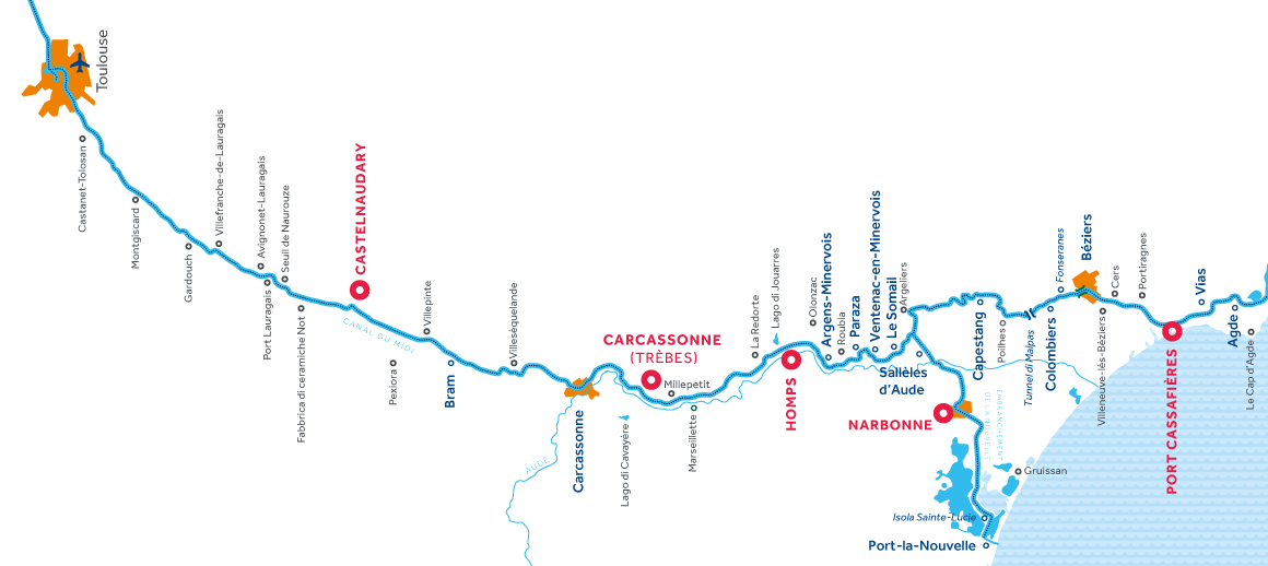 Mappa: Canal du Midi
