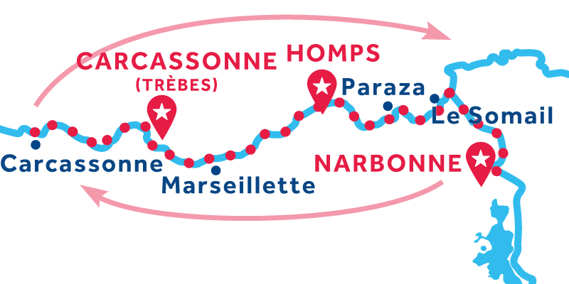Narbonne andata et ritorno via Carcassonne